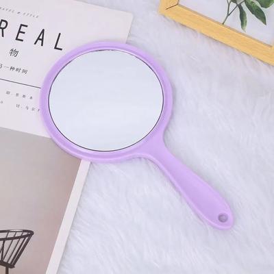 Uplift Picks Double Sided Handheld Makeup Mirror 1X 3X Magnifying Beauty Mirror purple transparent