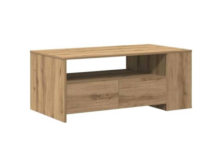 Favemtsl Couchtisch Artisan-Eiche Holzwerkstoff 102 x 55 x 43,5 cm Stilvoller Wohnzimmertisch in Eichenoptik mit Schublade und praktischen Ablagefächern für ordentliches Wohnen.