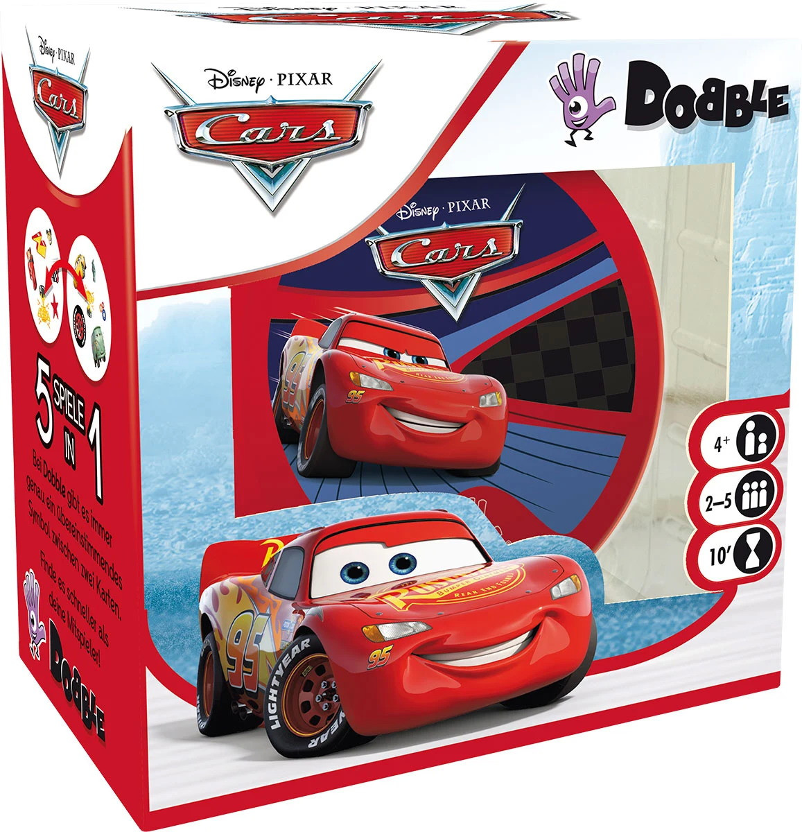 Asmodee Dobble Auto's spel voor kinderen en volwassenen, Rood, 130 mm