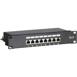 Ds-It Patchpanel 10”, 8-fach FTP Patchpanel CAT 5e, Server Zubehör, Schwarz