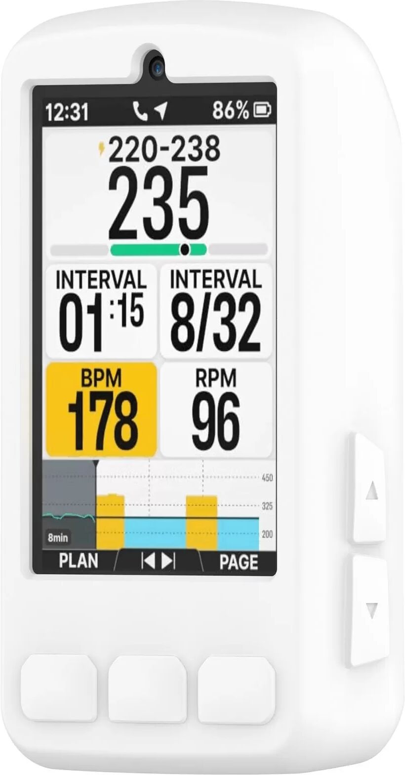 INF Silikon Schutzhülle für Wahoo ELEMNT BOLT V3 & BOLT3 Fahrradcomputer – Optimaler Schutz Weiß
