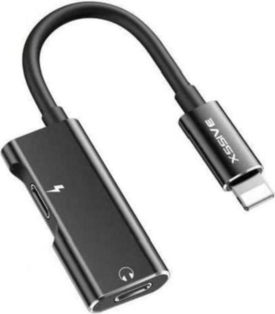 COFI Digitale Audio Converter Adapter Splitter met 2x iPhone-aansluiting, zwart