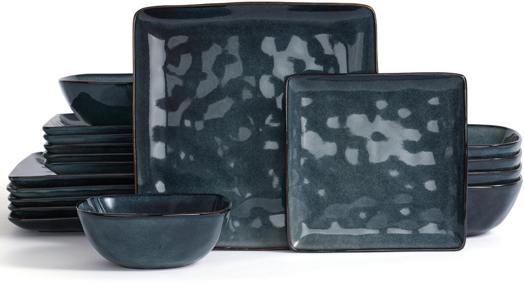 Fairmont Park Stoneware Dinnerware Set 18 Piece - Service for 6 Deep Forest 18