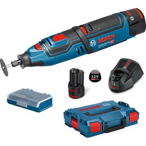 Bosch Multifunktionswerkzeug GRO 12V-35, Akku, 12V / 2,0Ah, 2 Akkus, Zubehör-Set und Koffer