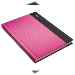 RHEITA DIORAMA Kladde Hardcover mit Noppenstruktur, 80 Blatt (160 Seiten), A4, liniert, pink