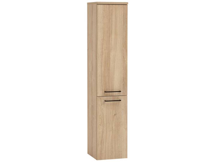 Stylife Hochschrank Marte, Eichefarben, Metall, 4 Fächer, 33x161x35 cm, Made in Germany, hängend, Badezimmer, Badmöbel, Hochschränke