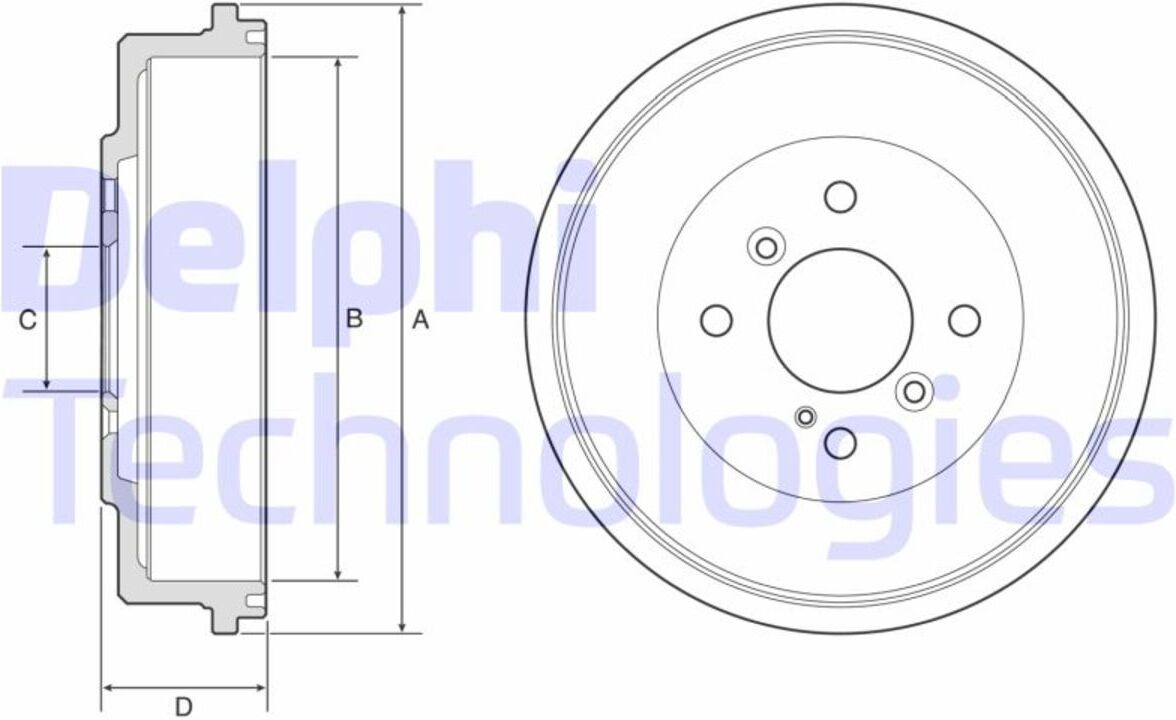 Delphi Tamburo freno BF565