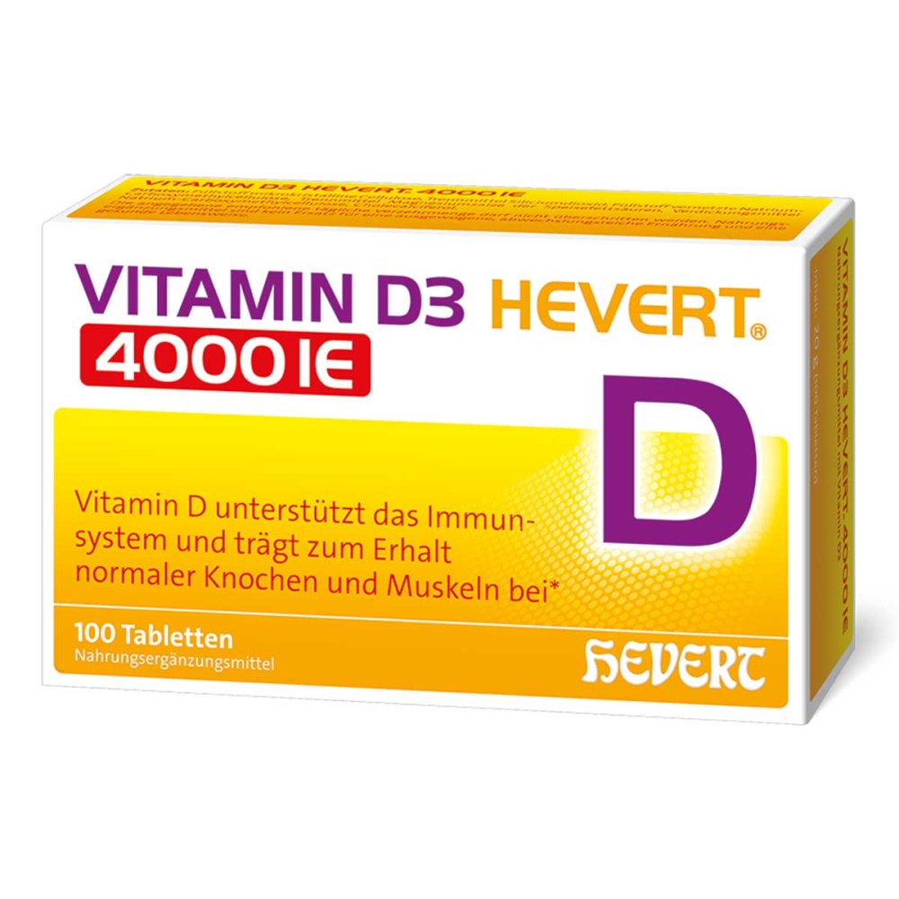 Hevert-Arzneimittel GmbH & Co. KG Vitamin D3 Hevert 4000 I.E. Tabletten 19903331
