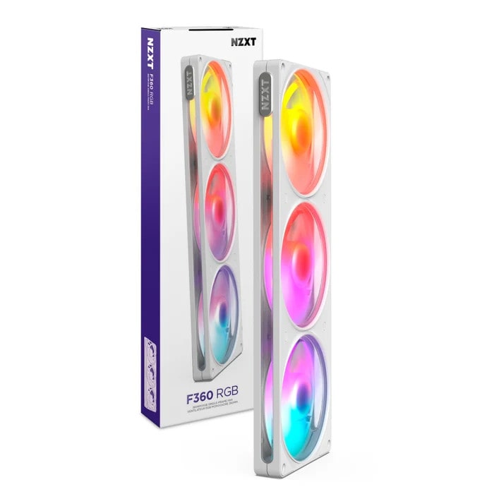NZXT F360 RGB Gehäuselüfter 360mm Weiß RF-R236U-WF