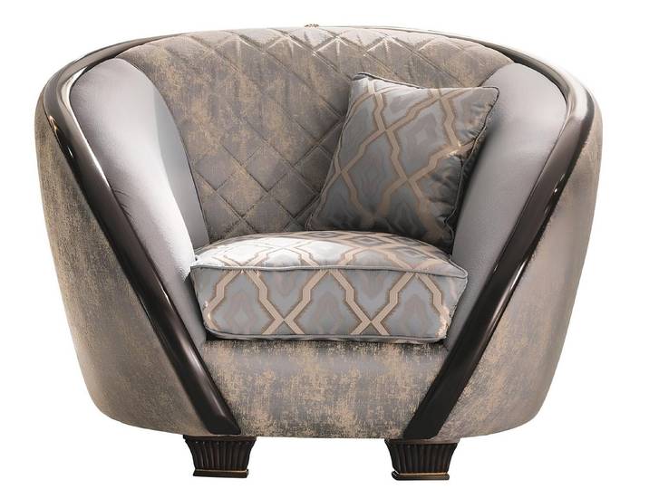 Xlmoebel Sessel Design Stoff Sofa Polster Couch für Fernsehabende, 1 Sitz (1-St., 1 Sitz), Made in Europa