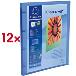 EXACOMPTA Ringbuch Kreacover PP »4 Ringe - 15 mm« blau, 25x32 cm
