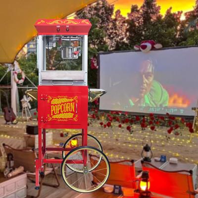 Kodotan sofa Popcorn Machine with Cart - 8oz Popper with Stainless-steel Kettle, Heated Warming Deck, and Old Maids Drawer
