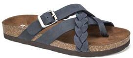 Women's Harrington Leather Sandal by White Mountain in Navy Leather (Size 8 M)