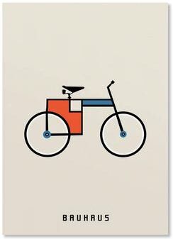 Inspire Essentials Abstract Bauhaus Orange Geometric Wall Art Canvas Prints 9 19.69 27.56 In