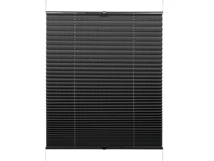 Plissee GARDINIA schwarz , schwarz, B:40cm H:130cm, Obermaterial: 100% Polyester, Plissees, Plissee, verschraubt, dezenter Abdeckleiste gegen Staubschutz