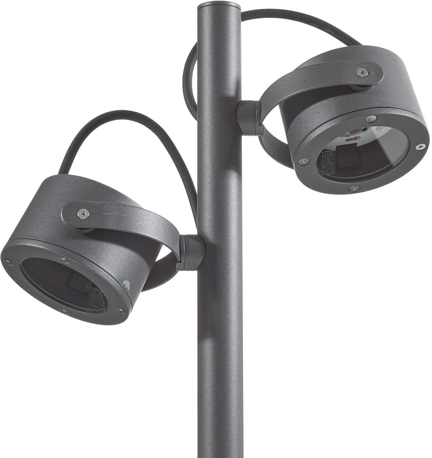 SLV Borne lumineuse SITRA, noir, Verre, Moderne, Luminaire extérieur
