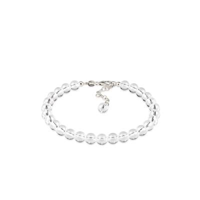 Armkette ELLI "Armband Rock Crystal Transparent 925 Sterling Silber" Gr. 16, silber, Armbänder, Damen, Silber 925 (Sterlingsilber), Armkette