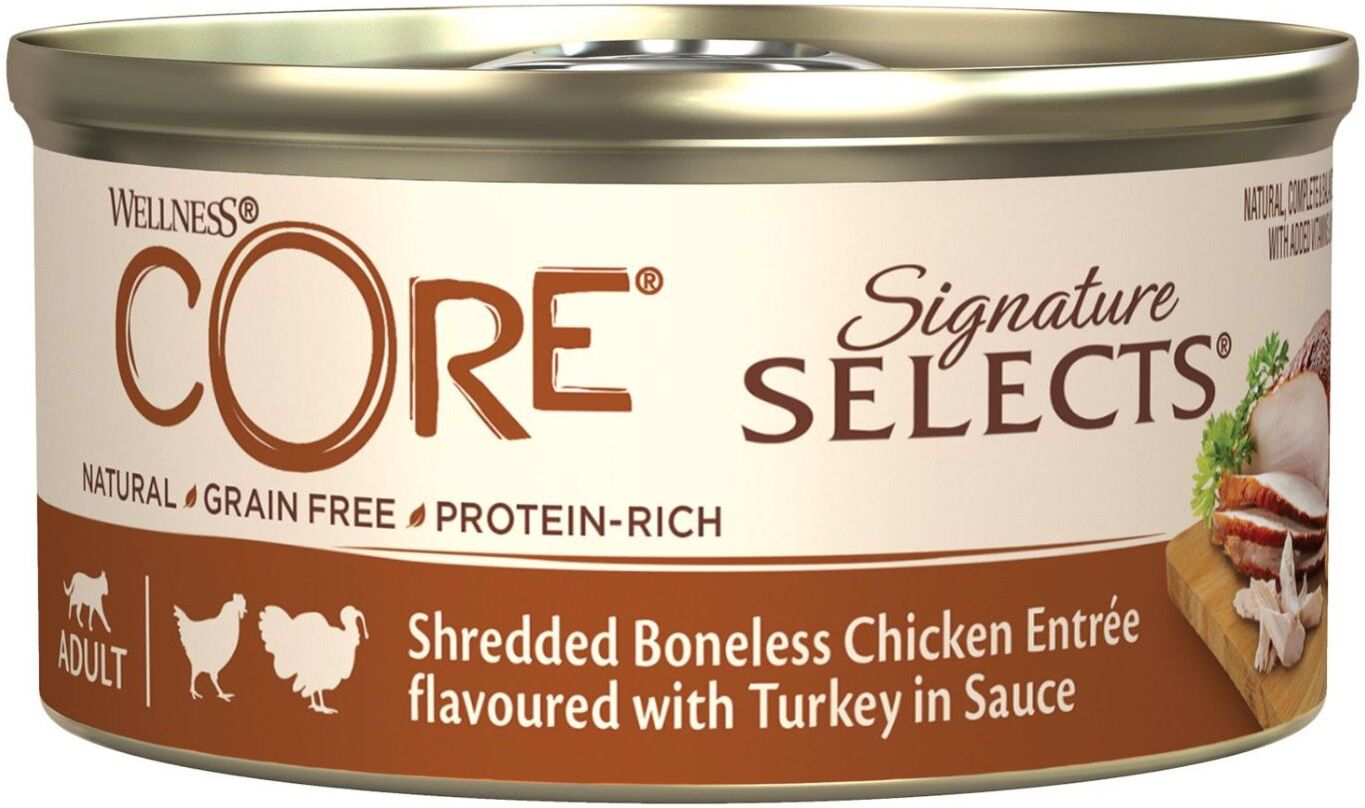 Wellness® Core Wellness Core Straccetti per Gatti Pollo con Tacchino 79 g Selezione Esclusiva
