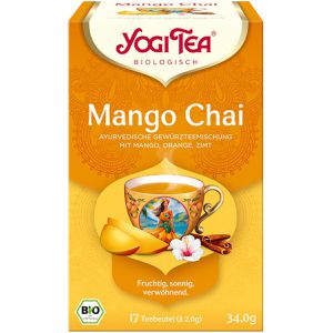 YogiTea Tee Mango Chai, BIO, Chai-Tee, 34 g, 17 Beutel