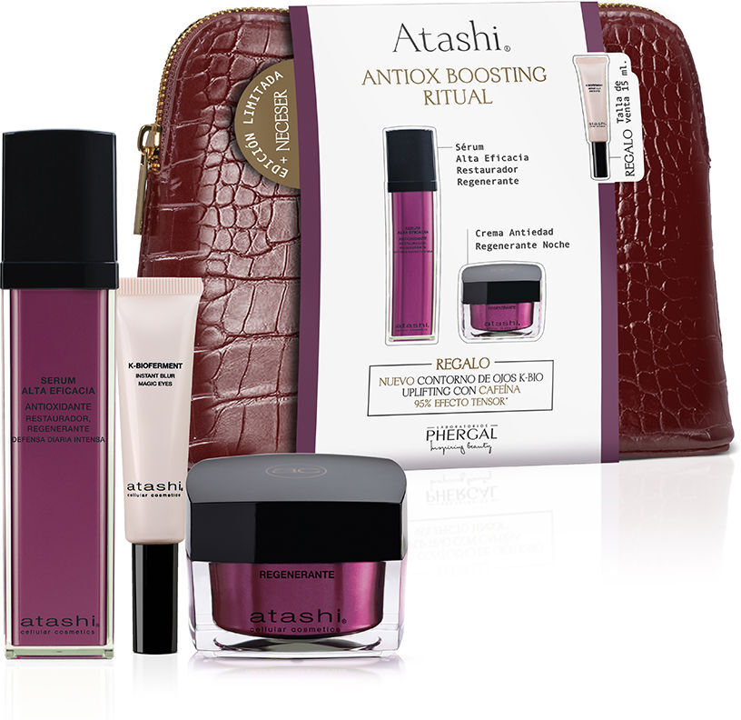 Atashi Conjunto de 4 rituais antioxidantes, antienvelhecimento e regeneradores imediatos.