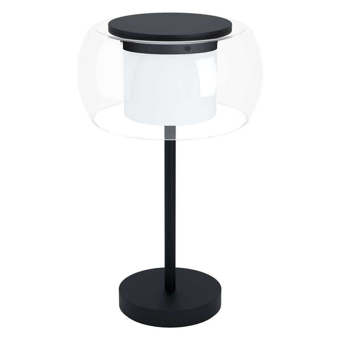 Eglo Briaglia-C Led tafellamp met afstandsbediening en timer in zwart, wit of transparant