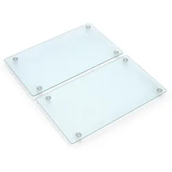 Zeller 2-tlg. Glasschneideplatten Set 4-Plattenkochfeld