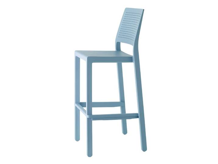 Tabouret design en plastique bleu
