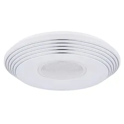 Deckenleuchte dimmbar mit Fernbedienung Küchenlampe LED Deckenlampe Wohnzimmer mit Sterneneffekt, Lichtfarbe verstellbar, 40W 2620lm warmweiß-kaltweiß, DxH 50x8,5 cm