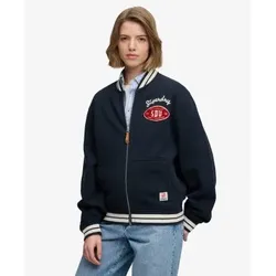Superdry für Damen. W2012720A Jacke ?Country Club? in Marineblau (XS), Lässig, Baumwolle