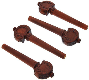 Berdani Violin Pegs Alard Boxwood brun rougeâtre