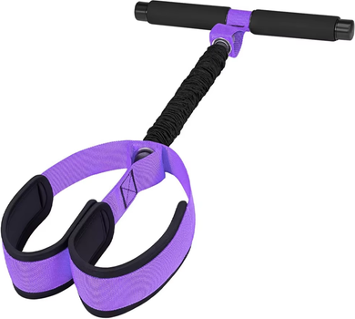 Clever Finds Pedal Resistance Bands Set With Handles For Full Body Home Workout And Yoga purple