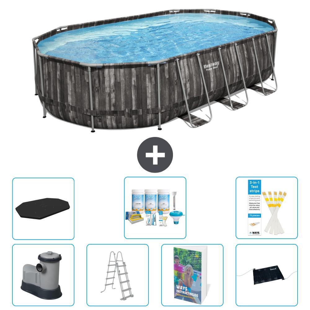Bestway Power Steel Oval - 610x366x122 cm - 6-teilig S632