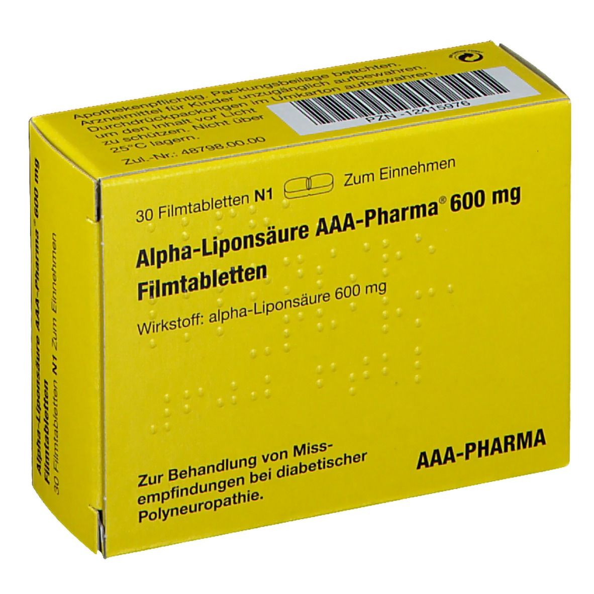 Alpha Liponsäure Aaa- Pharma 600 mg Filmtabletten 30 St