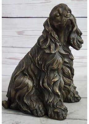 Bronzhaus Bronze Metal Figurine Sculpture Statue Of A Dog er Spaniel Or King Charles Cavalier