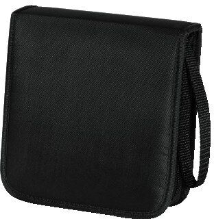 Hama Nylon CD/DVD Wallet, Black - 20 Discs