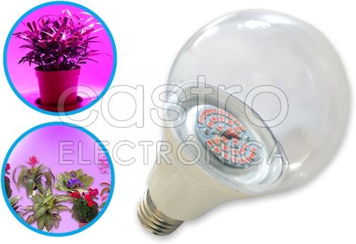 Lampada LED E27 220V 15W p/ Crescimento Plantas e Flores