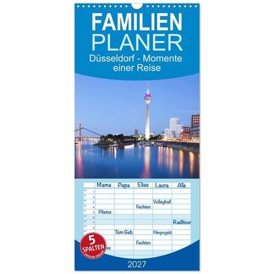 Familienplaner 2027 - Düsseldorf - Momente einer Reise mit 5 Spalten (Wandkalender, 21 x 45 cm) CALVENDO