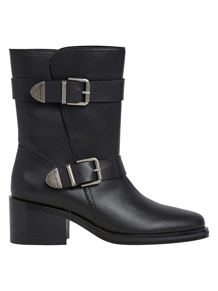 Pepe Jeans FOOTWEAR Leder-Stiefel in Schwarz - 39