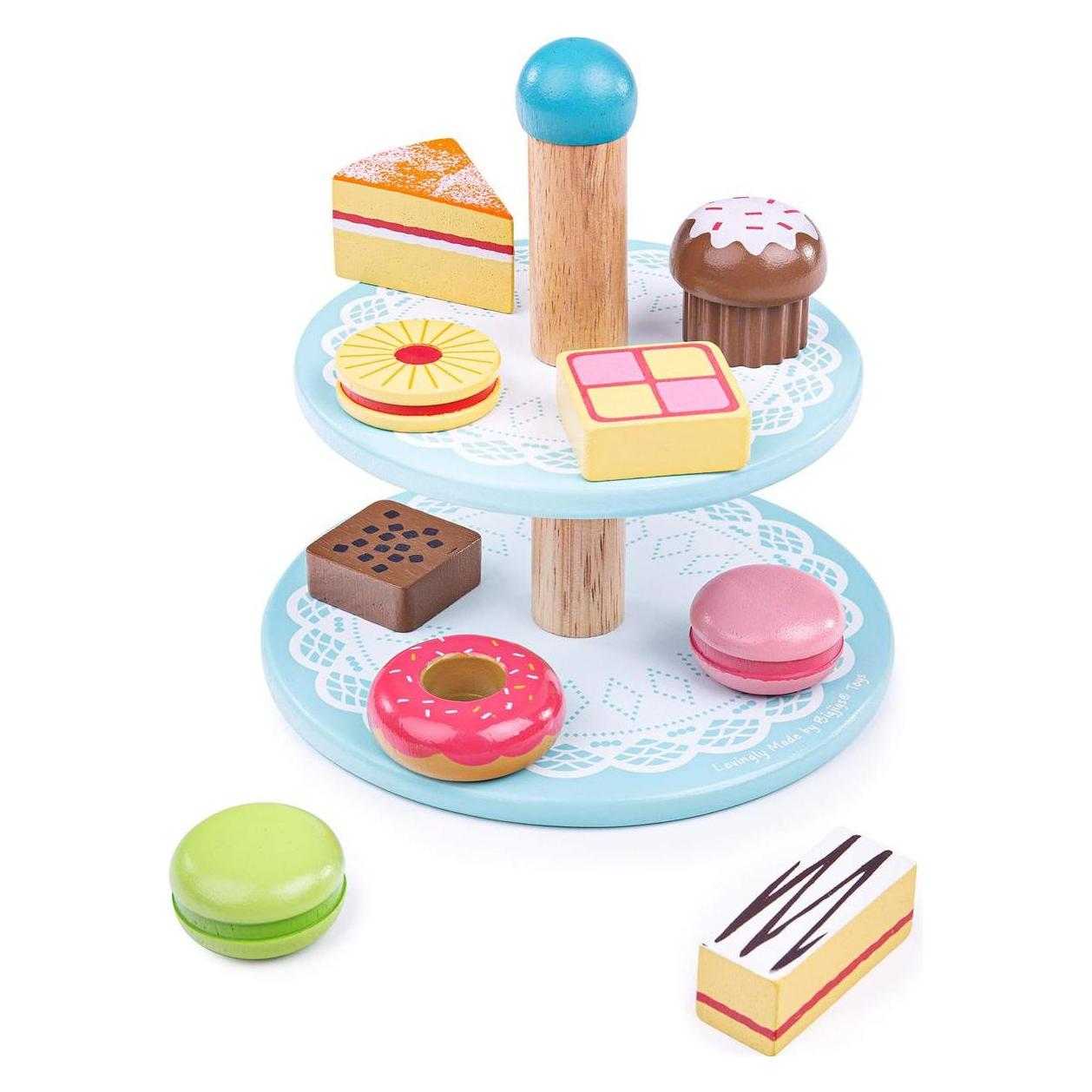 Bigjigs Holzkuchenstand mit Tarts (B01N4572SM)