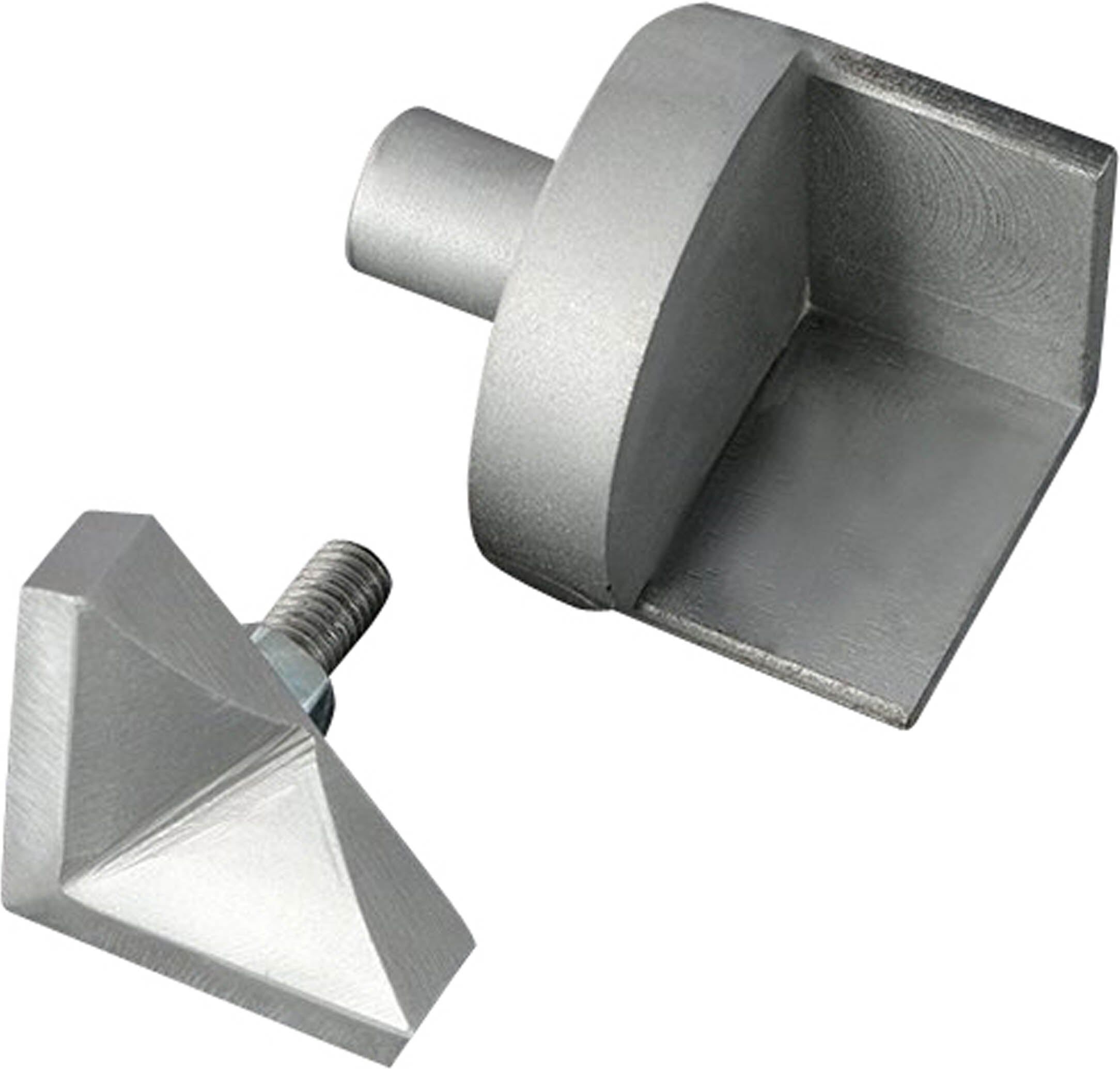 SPRINTIS Set d’outils pour coins de livre, pour coins de livre jusqu’à 20 mm de long sur le côté, acier d'outillage, argent