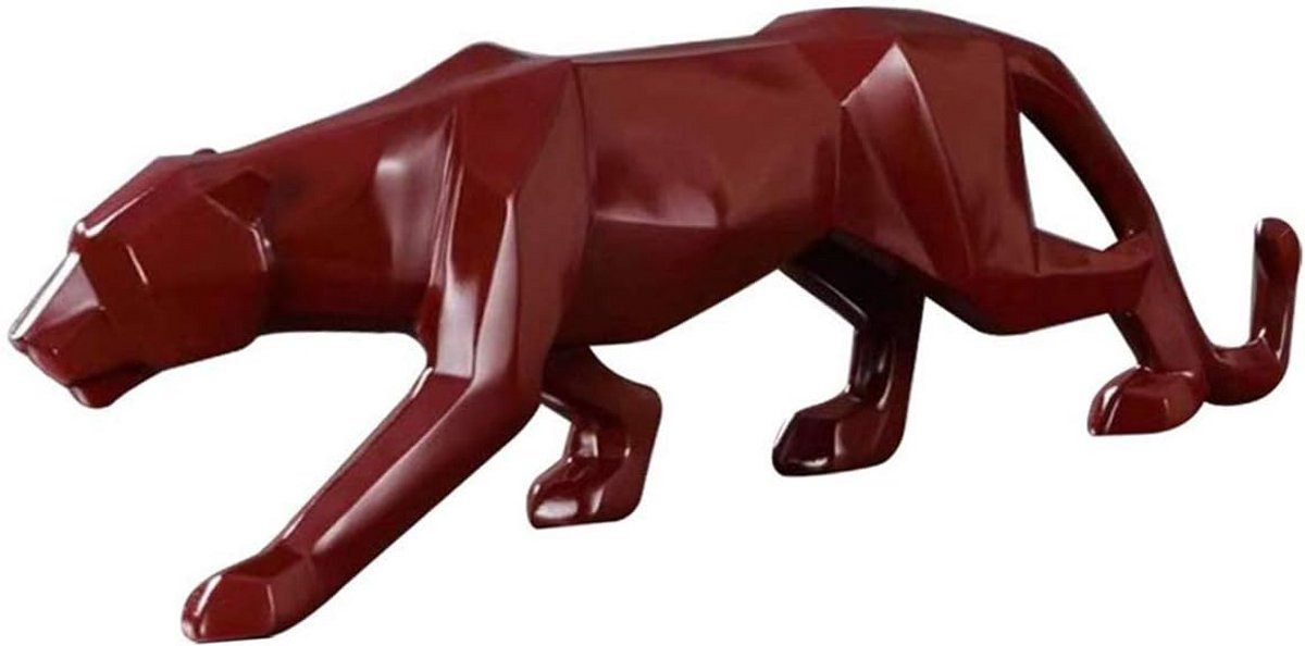 Abstracte panter sculptuur handgeschilderd moderne tabletop decoratie