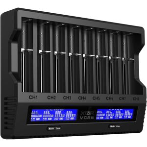 Xtar Akku-Ladegerät VC8S USB, universal, 8 Ladeschächte