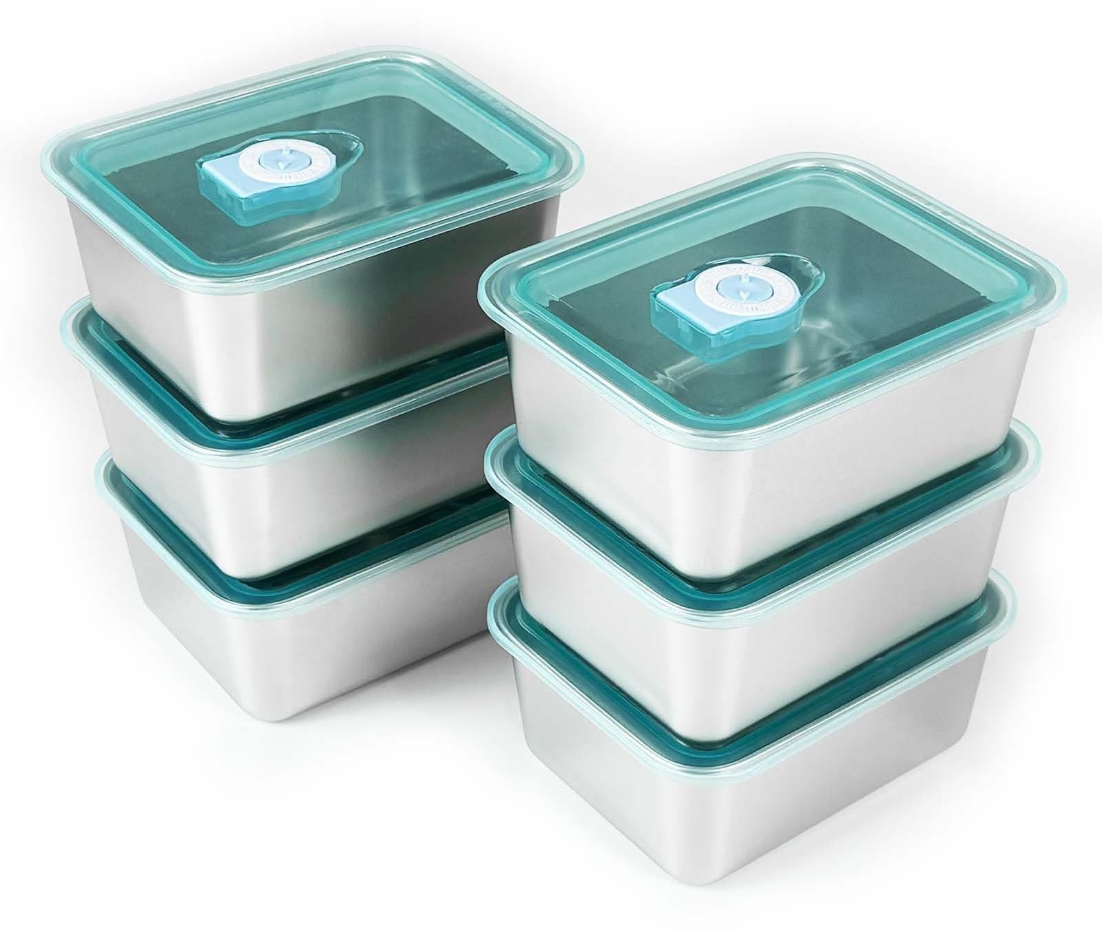 Merkloze voedselcontainer met deksel, herbruikbaar en stapelbaar, 650 ml
