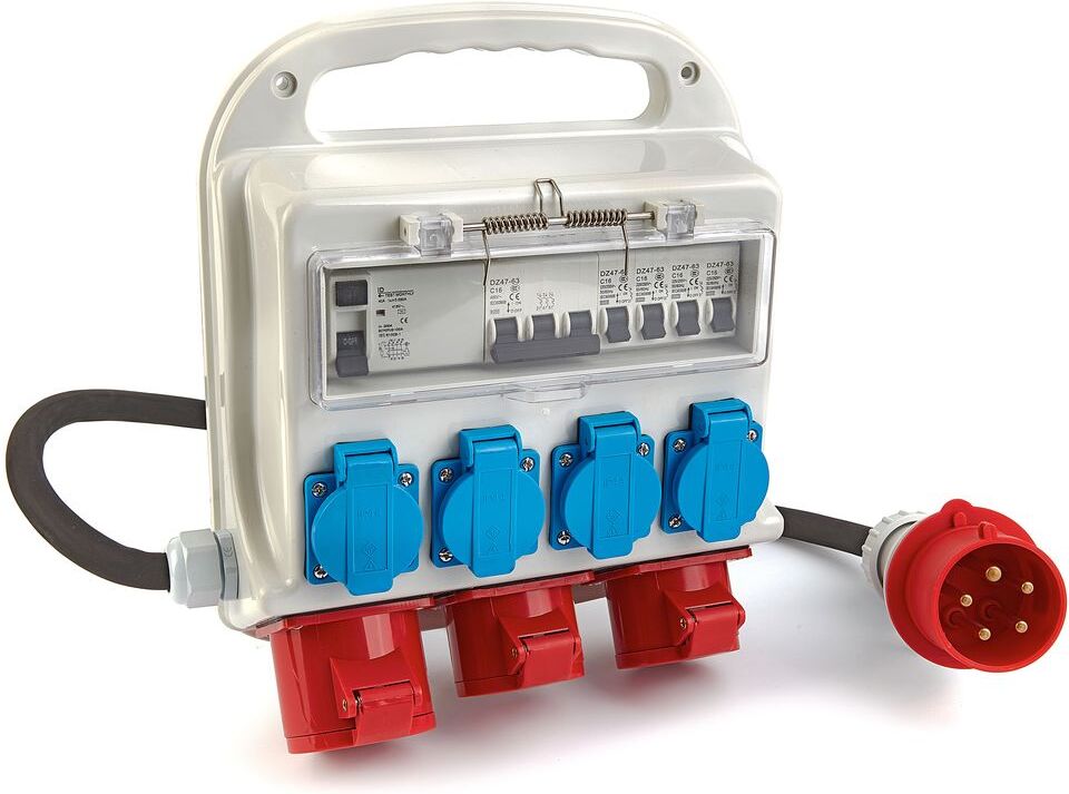 HBM quadro di distribuzione 3 x 400 V e 4 x 230 V, contatto di terra