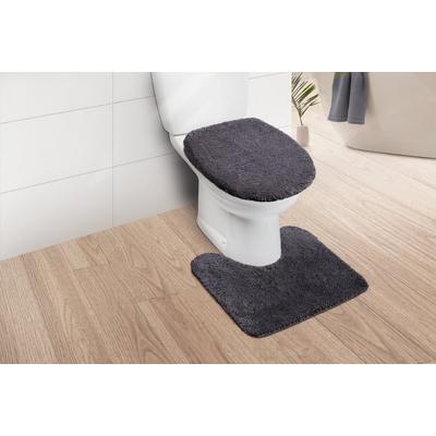 Badematte DREAMS "Microfaser", grau (anthrazit), H:20mm, Polyester, Badematten, Badematte, Uni Farben, besonders weicher Flor, Badvorleger