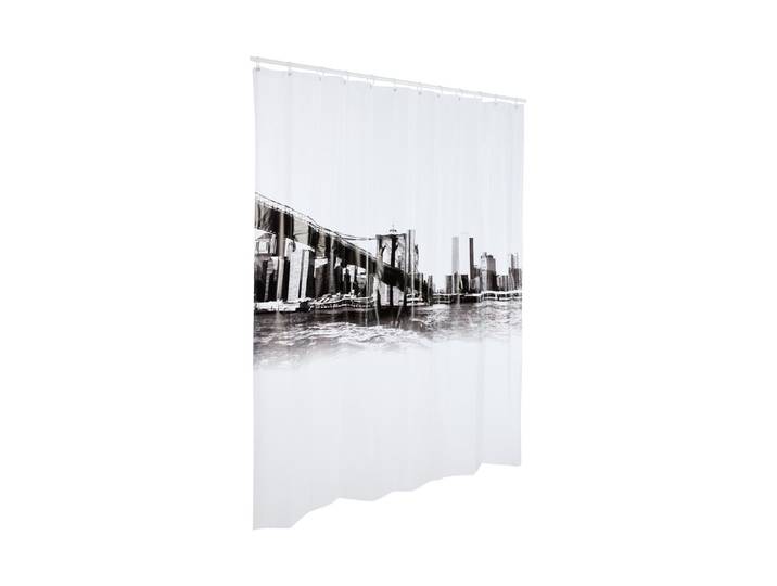 Spirella Duschvorhang New Brook Grau 200 × 180 cm