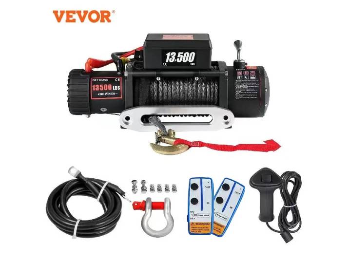 VEVOR Pro Leg Stretcher 220LBS Machine d'étirement des jambes avec treuil électrique 12V 13500lbs 6123KG Corde de remorquage synthétique