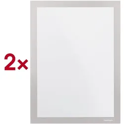 Magnetoplan Magnetrahmen selbstklebend Magnetofix A5 silber 2 Stück silber