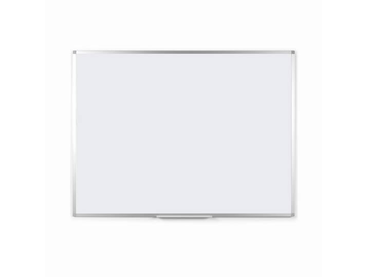 MONDOFFICE Tableau blanc émaillé -L.90 x H.60 cm - Magnétique - Cadre Aluminium