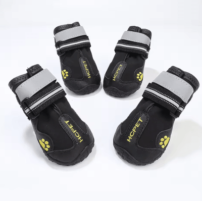 Inspire Picks Reflective Waterproof Dog Boots Anti Skid Winter Shoes For Medium & Large Dogs black no.2